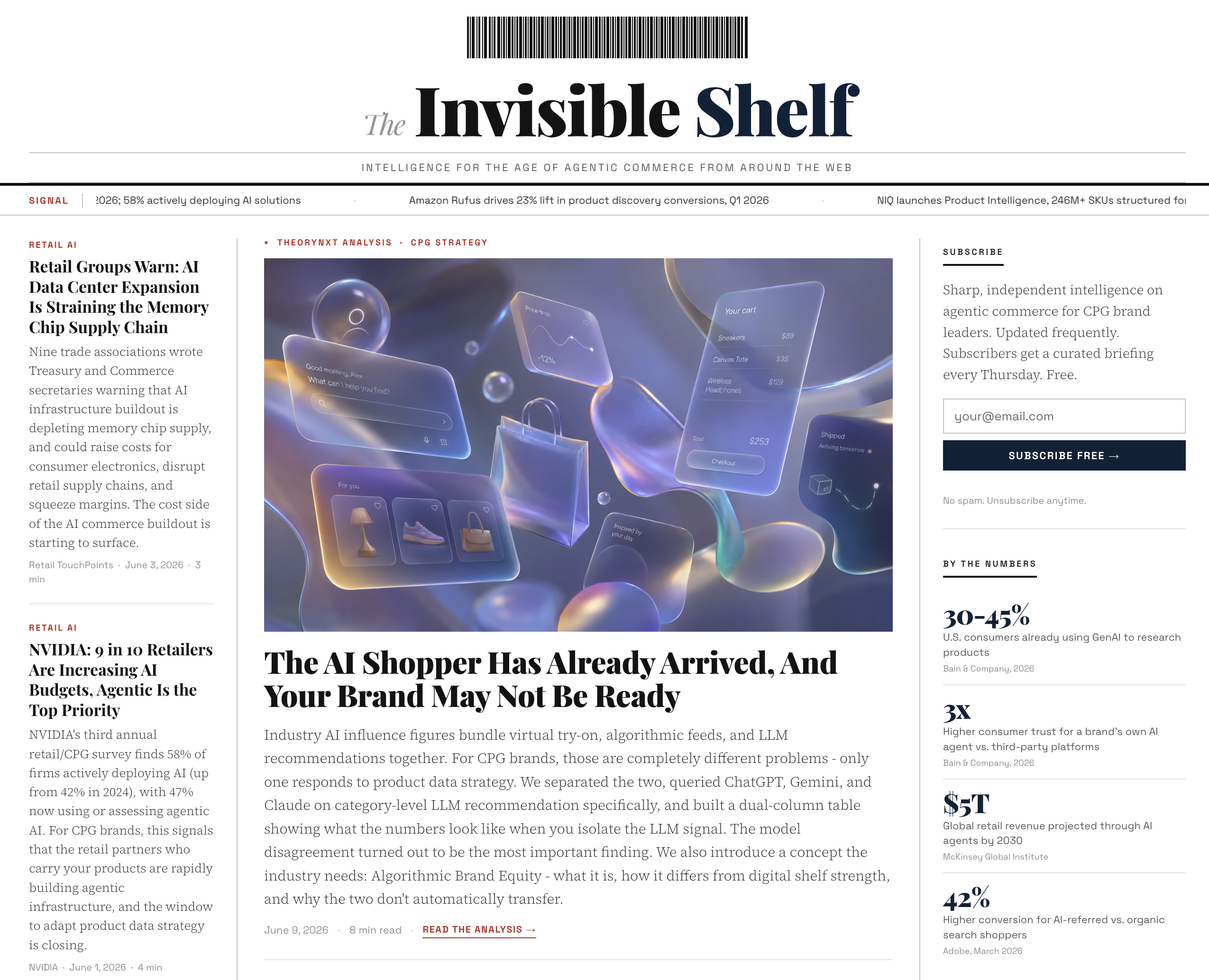 The Invisible Shelf — Weekly agentic commerce briefing